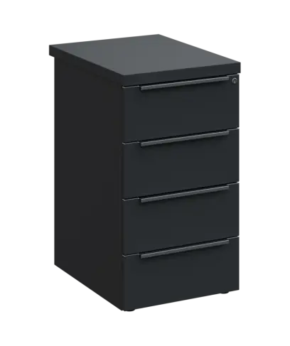 SIKC - 61 kontejner přístavný, 4-zásuvkový, deska 36 mm, centrální zámek, antracit